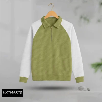 Premium Waffle Sweatshirt -Green
