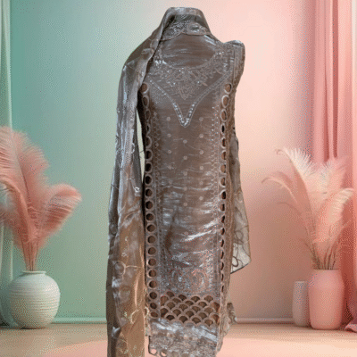 Afghan silk 3 pieces collection 2026 Golden color