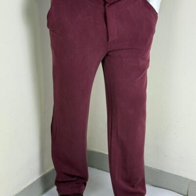 Korean Formal Baggy Pants Men Maroon