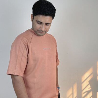 Alternative view of Men’s Premium Drop Shoulder Solid T-shirt in Brown